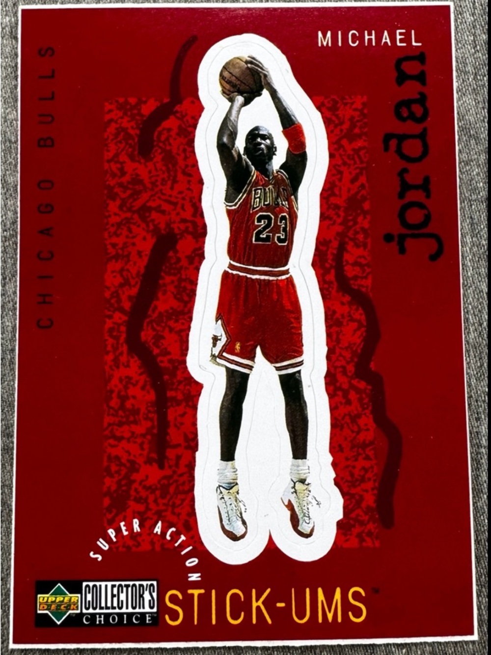 1997-98 Upper Deck Collector's Choice Michael Jordan Super Action Stick-Ums #S30